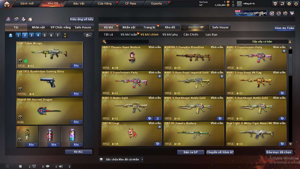 shop acc cf uy tin gia re